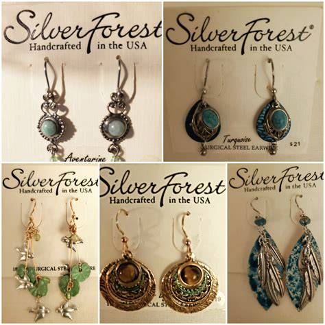 vintage silver forest earrings.